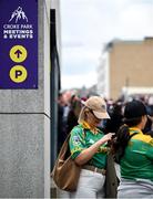 29 June 2025; Suppoeters make their way into the ground before the GAA Football All-Ireland Senior Championship quarter-final match between Meath and Galway at Croke Park in Dublin. Photo by Shauna Clinton/Sportsfile