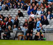 28 June 2025; Con O'Callaghan of Dublin awaits his call as a late substitute during the GAA Football All-Ireland Senior Championship quarter-final match between Dublin and Tyrone at Croke Park in Dublin. Photo by Ray McManus/Sportsfile