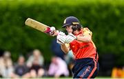 29 June 2025; Scorchers batter Gaby Lewis during the Evoke Super 20 Trophy match between Typhoons and Scorchers at Railway Union Cricket Club in Dublin. Photo by Seb Daly/Sportsfile