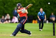 29 June 2025; Scorchers batter Gaby Lewis during the Evoke Super 20 Trophy match between Typhoons and Scorchers at Railway Union Cricket Club in Dublin. Photo by Seb Daly/Sportsfile