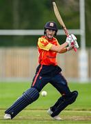 29 June 2025; Scorchers batter Gaby Lewis during the Evoke Super 20 Trophy match between Typhoons and Scorchers at Railway Union Cricket Club in Dublin. Photo by Seb Daly/Sportsfile