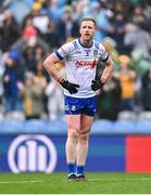 28 June 2025; Kieran Duffy of Monaghan after his side's defeat in the GAA Football All-Ireland Senior Championship quarter-final match between Monaghan and Donegal at Croke Park in Dublin. Photo by Piaras Ó Mídheach/Sportsfile