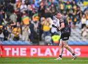 28 June 2025; Monaghan goalkeeper Rory Beggan after his side's defeat in the GAA Football All-Ireland Senior Championship quarter-final match between Monaghan and Donegal at Croke Park in Dublin. Photo by Piaras Ó Mídheach/Sportsfile