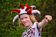 29 June 2025; Galway supporters Adam Silke before the GAA Football All-Ireland Senior Championship quarter-final match between Meath and Galway at Croke Park in Dublin. Photo by Shauna Clinton/Sportsfile