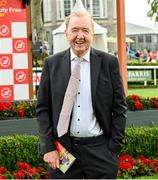 29 June 2025; Trainer Dermot Weld after winning the Dubai Duty Free Handicap with Sujet during day three of the Dubai Duty Free Irish Derby Festival at The Curragh Racecourse in Kildare. Photo by Matt Browne/Sportsfile