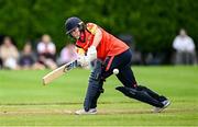 29 June 2025; Scorchers batter Christina Coulter Reilly during the Evoke Super 20 Trophy match between Typhoons and Scorchers at Railway Union Cricket Club in Dublin. Photo by Seb Daly/Sportsfile