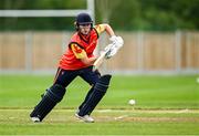 29 June 2025; Scorchers batter Christina Coulter Reilly during the Evoke Super 20 Trophy match between Typhoons and Scorchers at Railway Union Cricket Club in Dublin. Photo by Seb Daly/Sportsfile