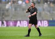 28 June 2025; Referee Paddy Neilan during the GAA Football All-Ireland Senior Championship quarter-final match between Monaghan and Donegal at Croke Park in Dublin. Photo by Piaras Ó Mídheach/Sportsfile