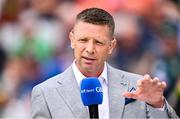 29 June 2025; RTÉ analyst Tomás Ó Sé before the GAA Football All-Ireland Senior Championship quarter-final match between Meath and Galway at Croke Park in Dublin. Photo by Piaras Ó Mídheach/Sportsfile