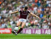 29 June 2025; Shane Walsh of Galway kicks a free during the GAA Football All-Ireland Senior Championship quarter-final match between Meath and Galway at Croke Park in Dublin. Photo by Ray McManus/Sportsfile