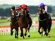 29 June 2025; Vespertilio, with Dylan Browme McMonagle up, on their way to winning the Jebel Ali Racecourse & Stables Dash Stakes during day three of the Dubai Duty Free Irish Derby Festival at The Curragh Racecourse in Kildare. Photo by Matt Browne/Sportsfile