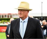 29 June 2025; Trainer Willie McCreery after winning the Jebel Ali Racecourse & Stables Dash Stakes with Vespertilio during day three of the Dubai Duty Free Irish Derby Festival at The Curragh Racecourse in Kildare. Photo by Matt Browne/Sportsfile