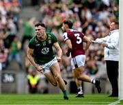 29 June 2025; Jordan Morris of Meath celebrates after scoring a goal, in the 62nd minute, during the GAA Football All-Ireland Senior Championship quarter-final match between Meath and Galway at Croke Park in Dublin. Photo by Ray McManus/Sportsfile