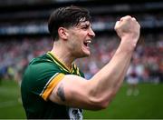 29 June 2025; Seamus Lavin of Meath celebrates after his side's victory in the GAA Football All-Ireland Senior Championship quarter-final match between Meath and Galway at Croke Park in Dublin. Photo by Piaras Ó Mídheach/Sportsfile