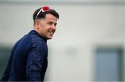 29 June 2025; Dragons head coach Davy Scanlon before the Evoke Super 20 Trophy match between Scorchers and Dragons at Railway Union Cricket Club in Dublin. Photo by Seb Daly/Sportsfile