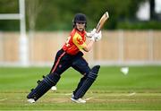 29 June 2025; Scorchers batter Christina Coulter Reilly during the Evoke Super 20 Trophy match between Scorchers and Dragons at Railway Union Cricket Club in Dublin. Photo by Seb Daly/Sportsfile