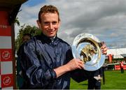 29 June 2025; Ryan Moore after winning the Dubai Duty Free Irish Derby on Lambourn during day three of the Dubai Duty Free Irish Derby Festival at The Curragh Racecourse in Kildare. Photo by Matt Browne/Sportsfile