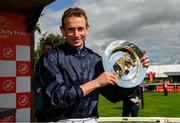 29 June 2025; Ryan Moore after winning the Dubai Duty Free Irish Derby on Lambourn during day three of the Dubai Duty Free Irish Derby Festival at The Curragh Racecourse in Kildare. Photo by Matt Browne/Sportsfile
