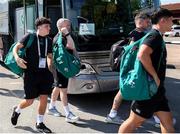 29 June 2025; Ireland players arrive at Stadio San Michele in Calvisano prior to the World Rugby U20 Championship 2025 Pool C match between Ireland and Georgia at Stadio San Michele in Calvisano, Italy. Photo by Roberto Bregani/Sportsfile