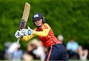 29 June 2025; Scorchers batter Lara McBride during the Evoke Super 20 Trophy match between Scorchers and Dragons at Railway Union Cricket Club in Dublin. Photo by Seb Daly/Sportsfile