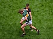 29 June 2025; Gavin White of Kerry in action against Darragh McMullan of Armagh during the GAA Football All-Ireland Senior Championship quarter-final match between Armagh and Kerry at Croke Park in Dublin. Photo by Daire Brennan/Sportsfile