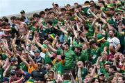 29 June 2025; Meath supporters, on Hill 16, after the GAA Football All-Ireland Senior Championship quarter-final match between Meath and Galway at Croke Park in Dublin. Photo by Ray McManus/Sportsfile