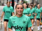 29 June 2025; Republic of Ireland's Chloe Mustaki during the team's match-day team walk in Cincinnati, ahead of their international friendly match against United States at TQL Stadium in Cincinnati, USA. Photo by Stephen McCarthy/Sportsfile