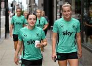 29 June 2025; Republic of Ireland's Tyler Toland and Dee Bradley, right, during the team's match-day team walk in Cincinnati, ahead of their international friendly match against United States at TQL Stadium in Cincinnati, USA. Photo by Stephen McCarthy/Sportsfile