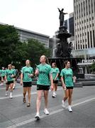 29 June 2025; Republic of Ireland goalkeeper Courtney Brosnan during the team's match-day team walk in Cincinnati, ahead of their international friendly match against United States at TQL Stadium in Cincinnati, USA. Photo by Stephen McCarthy/Sportsfile