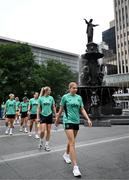 29 June 2025; Republic of Ireland's Hayley Nolan during the team's match-day team walk in Cincinnati, ahead of their international friendly match against United States at TQL Stadium in Cincinnati, USA. Photo by Stephen McCarthy/Sportsfile