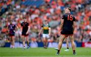 29 June 2025; Rian O'Neill of Armagh prepares to take a free kick during the GAA Football All-Ireland Senior Championship quarter-final match between Armagh and Kerry at Croke Park in Dublin. Photo by Shauna Clinton/Sportsfile