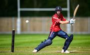 29 June 2025; Dragons batter Orla Prendergast during the Evoke Super 20 Trophy match between Scorchers and Dragons at Railway Union Cricket Club in Dublin. Photo by Seb Daly/Sportsfile