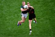 29 June 2025; Mark O'Shea of Kerry in action against Andrew Murnin of Armagh during the GAA Football All-Ireland Senior Championship quarter-final match between Armagh and Kerry at Croke Park in Dublin. Photo by Daire Brennan/Sportsfile