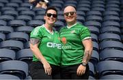29 June 2025; Republic of Ireland supporters before the women's international friendly match between the USA and Republic of Ireland at TQL Stadium in Cincinnati, Ohio, USA. Photo by Stephen McCarthy/Sportsfile