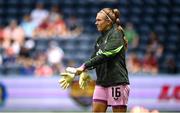 29 June 2025; Republic of Ireland goalkeeper Grace Moloney before the women's international friendly match between the USA and Republic of Ireland at TQL Stadium in Cincinnati, Ohio, USA. Photo by Stephen McCarthy/Sportsfile