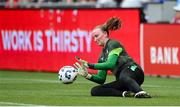 29 June 2025; Republic of Ireland goalkeeper Courtney Brosnan before the women's international friendly match between the USA and Republic of Ireland at TQL Stadium in Cincinnati, Ohio, USA. Photo by Stephen McCarthy/Sportsfile