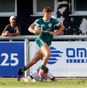 29 June 2025; Charlie Molony of Ireland on his way to scoring a try during World Rugby U20 Championship 2025 Pool C match between Ireland and Georgia at Stadio San Michele in Calvisano, Italy. Photo by Roberto Bregani/Sportsfile