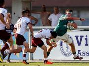 29 June 2025; Luke Murphy of Ireland in action against Gigi Sirbiladze of Georgia during World Rugby U20 Championship 2025 Pool C match between Ireland and Georgia at Stadio San Michele in Calvisano, Italy. Photo by Roberto Bregani/Sportsfile
