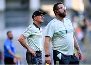 29 June 2025; Kerry manager Jack O'Connor and Kerry coach Cian O'Neill, right, during the GAA Football All-Ireland Senior Championship quarter-final match between Armagh and Kerry at Croke Park in Dublin. Photo by Piaras Ó Mídheach/Sportsfile