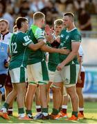 29 June 2025; Ireland players celebrate after the World Rugby U20 Championship 2025 Pool C match between Ireland and Georgia at Stadio San Michele in Calvisano, Italy. Photo by Roberto Bregani/Sportsfile