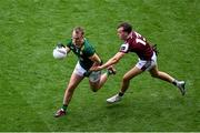 29 June 2025; Ronan Ryan of Meath in action against Robert Finnerty of Galway during the GAA Football All-Ireland Senior Championship quarter-final match between Meath and Galway at Croke Park in Dublin. Photo by Daire Brennan/Sportsfile