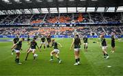 29 June 2025; Republic of Ireland players warm-up before the women's international friendly match between the USA and Republic of Ireland at TQL Stadium in Cincinnati, Ohio, USA. Photo by Stephen McCarthy/Sportsfile