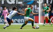 29 June 2025; Saoirse Noonan of Republic of Ireland in action against Jordyn Bugg of United States during the women's international friendly match between the USA and Republic of Ireland at TQL Stadium in Cincinnati, Ohio, USA. Photo by Stephen McCarthy/Sportsfile