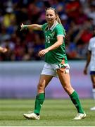 29 June 2025; Kyra Carusa of Republic of Ireland during the women's international friendly match between the USA and Republic of Ireland at TQL Stadium in Cincinnati, Ohio, USA. Photo by Stephen McCarthy/Sportsfile