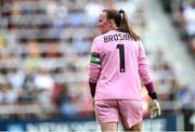 29 June 2025; Republic of Ireland goalkeeper Courtney Brosnan during the women's international friendly match between the USA and Republic of Ireland at TQL Stadium in Cincinnati, Ohio, USA. Photo by Stephen McCarthy/Sportsfile