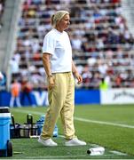 29 June 2025; Republic of Ireland head coach Carla Ward during the women's international friendly match between the USA and Republic of Ireland at TQL Stadium in Cincinnati, Ohio, USA. Photo by Stephen McCarthy/Sportsfile