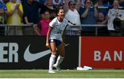 29 June 2025; Alyssa Thompson of United States celebrates after scoring her side's fourth goal during the women's international friendly match between the USA and Republic of Ireland at TQL Stadium in Cincinnati, Ohio, USA. Photo by Stephen McCarthy/Sportsfile