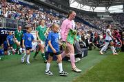 29 June 2025; Republic of Ireland goalkeeper Courtney Brosnan before the women's international friendly match between the USA and Republic of Ireland at TQL Stadium in Cincinnati, Ohio, USA. Photo by Stephen McCarthy/Sportsfile