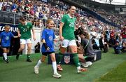 29 June 2025; Saoirse Noonan of Republic of Ireland before the women's international friendly match between the USA and Republic of Ireland at TQL Stadium in Cincinnati, Ohio, USA. Photo by Stephen McCarthy/Sportsfile