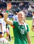 29 June 2025; Kyra Carusa of Republic of Ireland after the women's international friendly match between the USA and Republic of Ireland at TQL Stadium in Cincinnati, Ohio, USA. Photo by Stephen McCarthy/Sportsfile